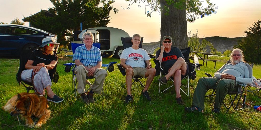 5 MAS members at campsite in Nebraska